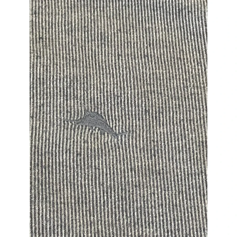 Tommy Bahama Mens XL Grey Ribbed Mock Neck 4-Button Pullover Sweater Marlin Logo